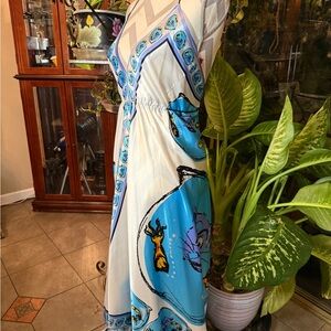 Cat & Fishbowl Handkerchief Dress